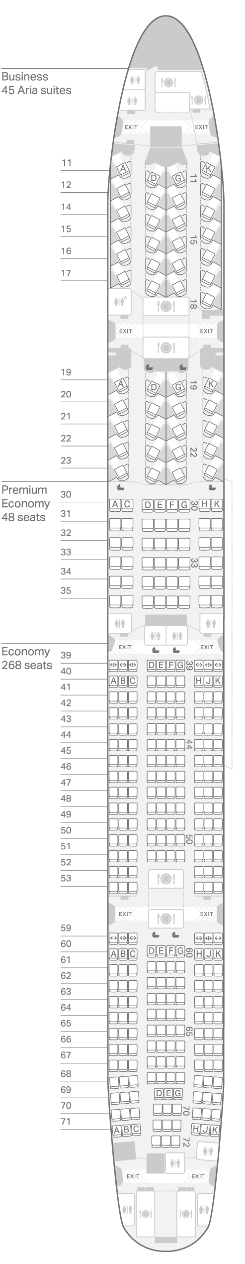 777-300(77P) seating plan