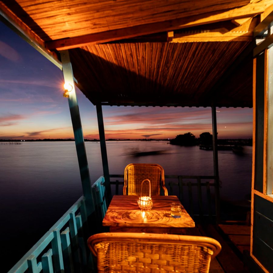 Tonle Sap lake floating house