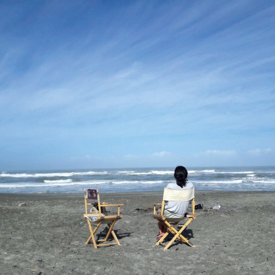 Sitting by the sea in New Zealand