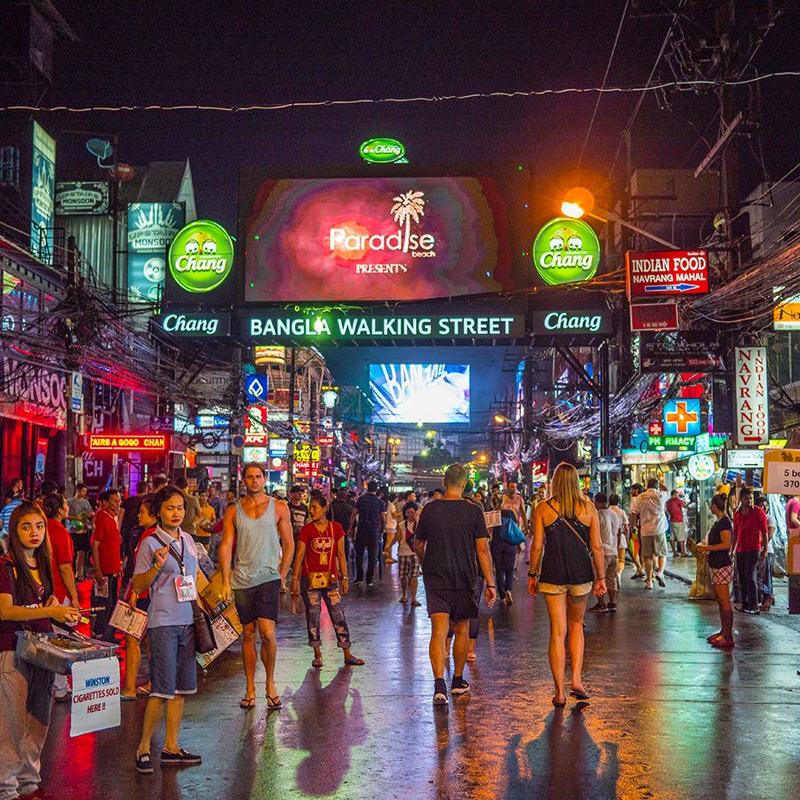 Phuket's Bangla Road, known for its nightlife. Credit: Getty Images