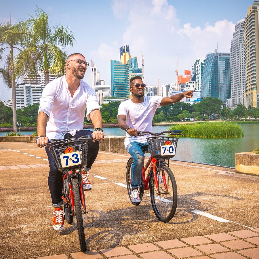 Cycling Bangkok.