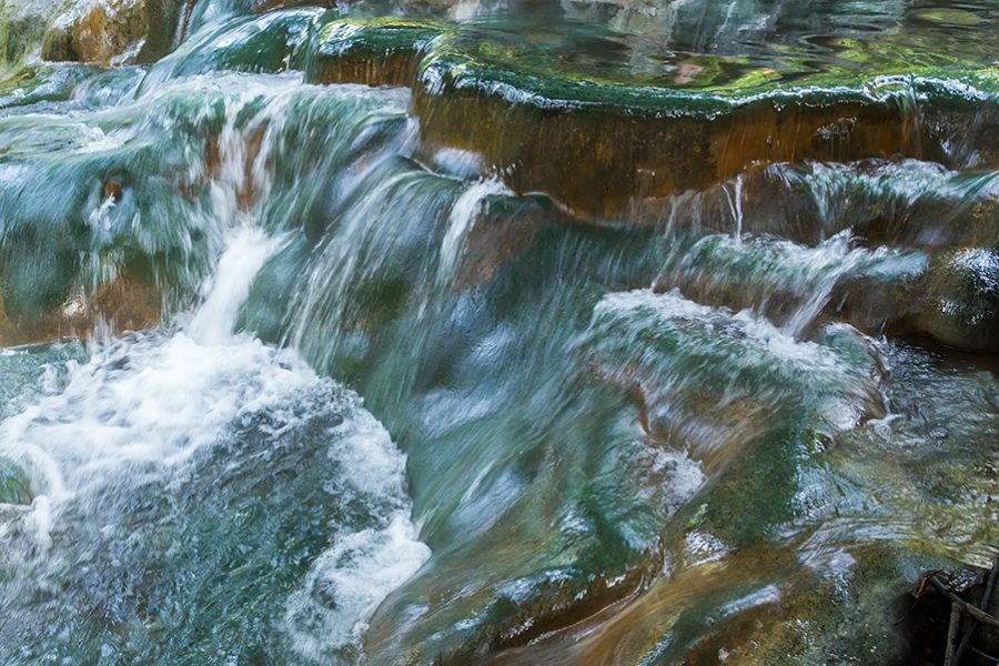 Hot springs waterfall