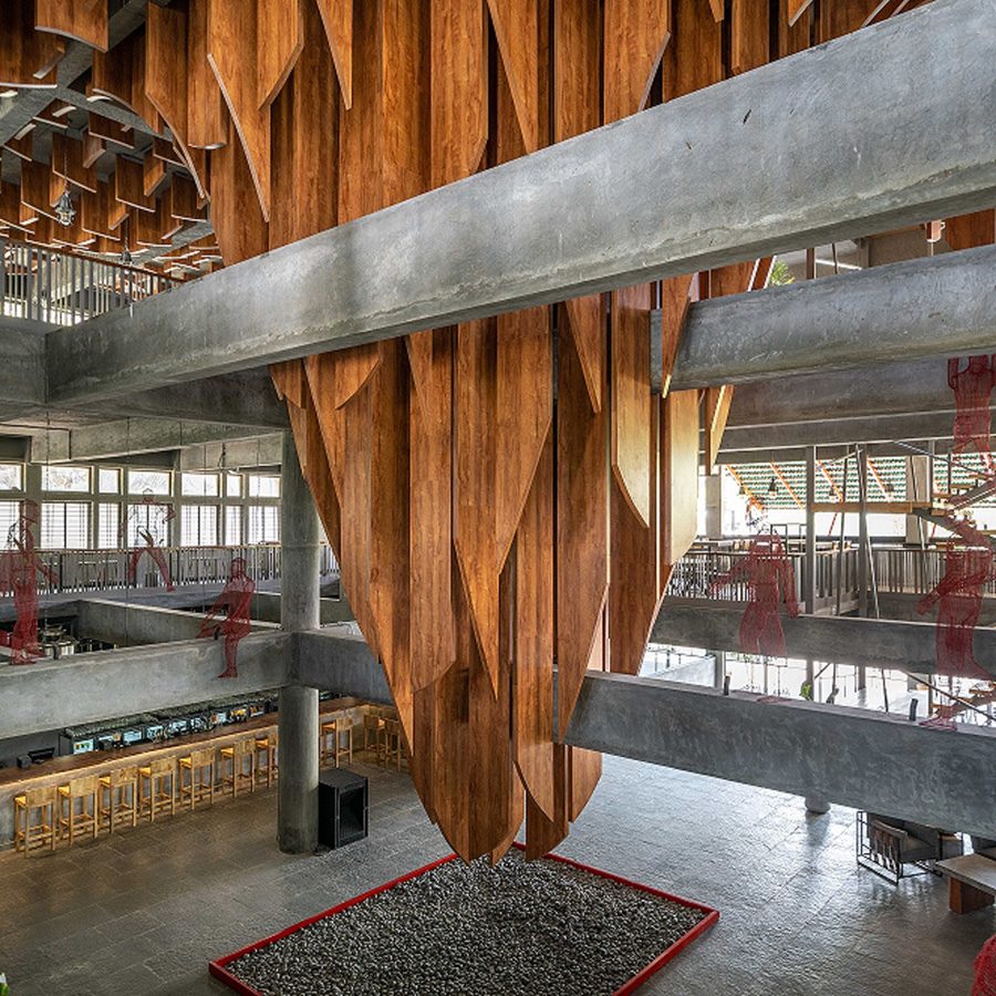 Wooden structure at a brewery. Courtesy image