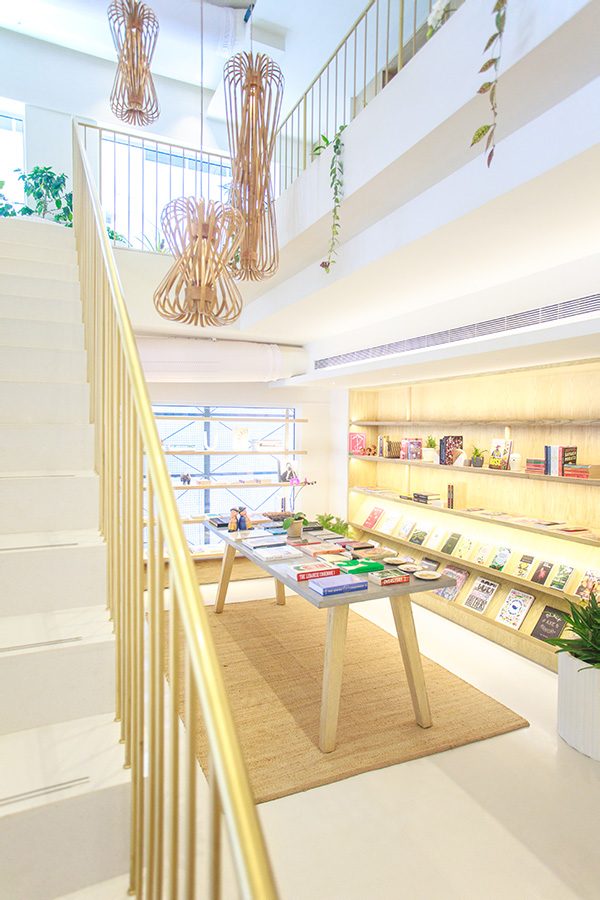 Stairs in a bookstore. Courtesy image