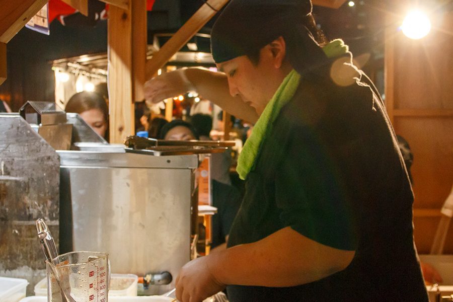 Yatai chef in Fukuoka