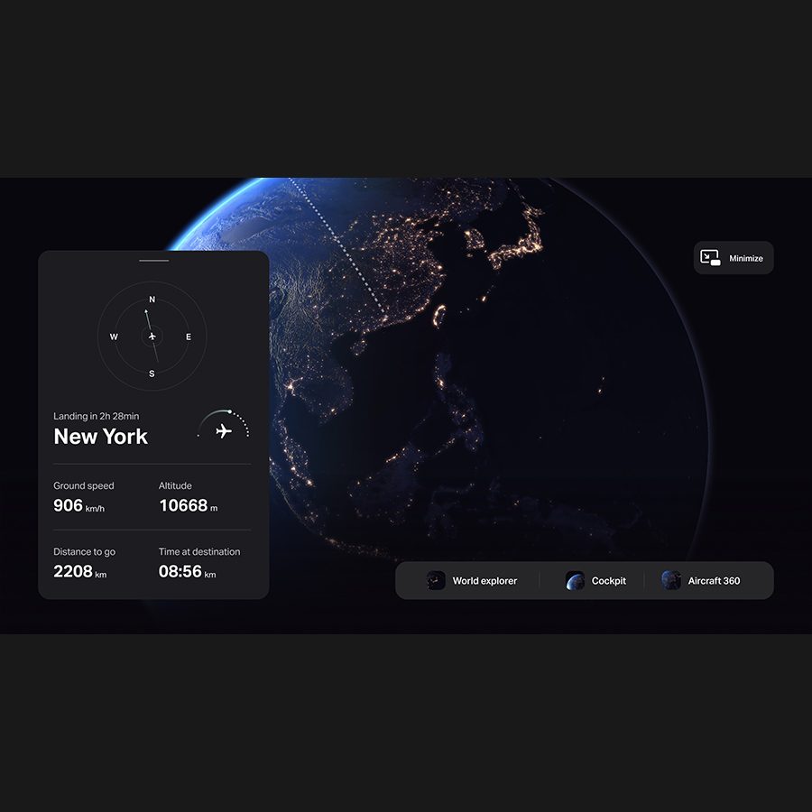 New inflight entertainment map