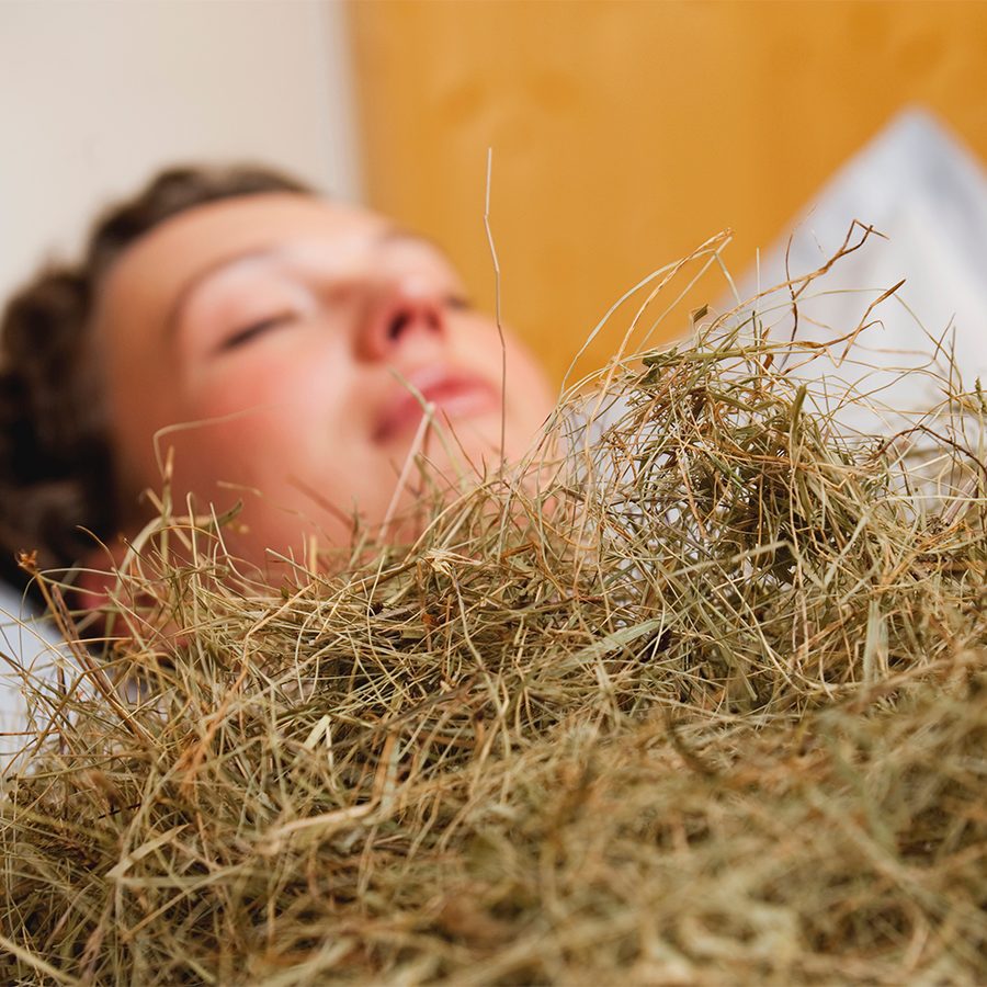 Hay bath in Italy