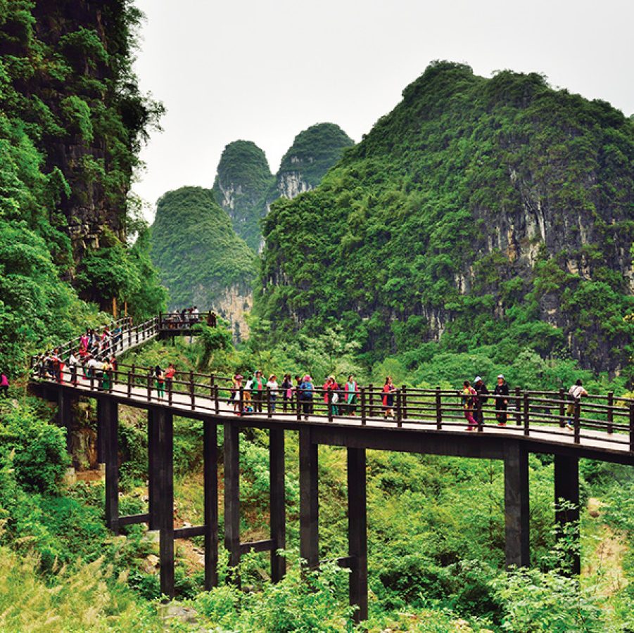 Hike and float in Guilin, China. Credit: Getty Images