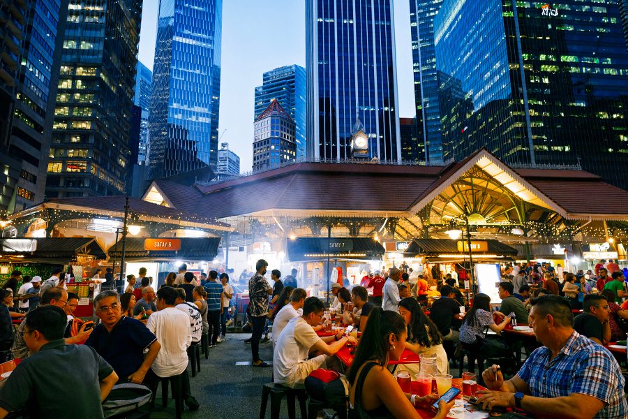 Outdoor hawker centre, Singapore