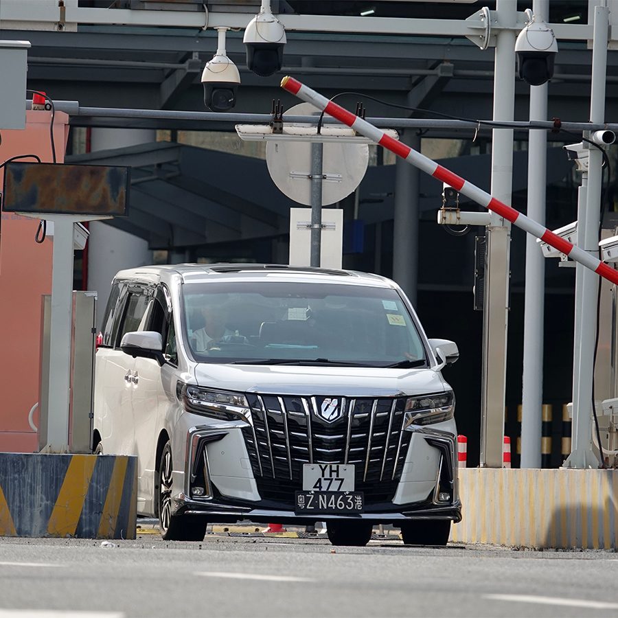 Car going through checkpoint. Credit: Getty Images