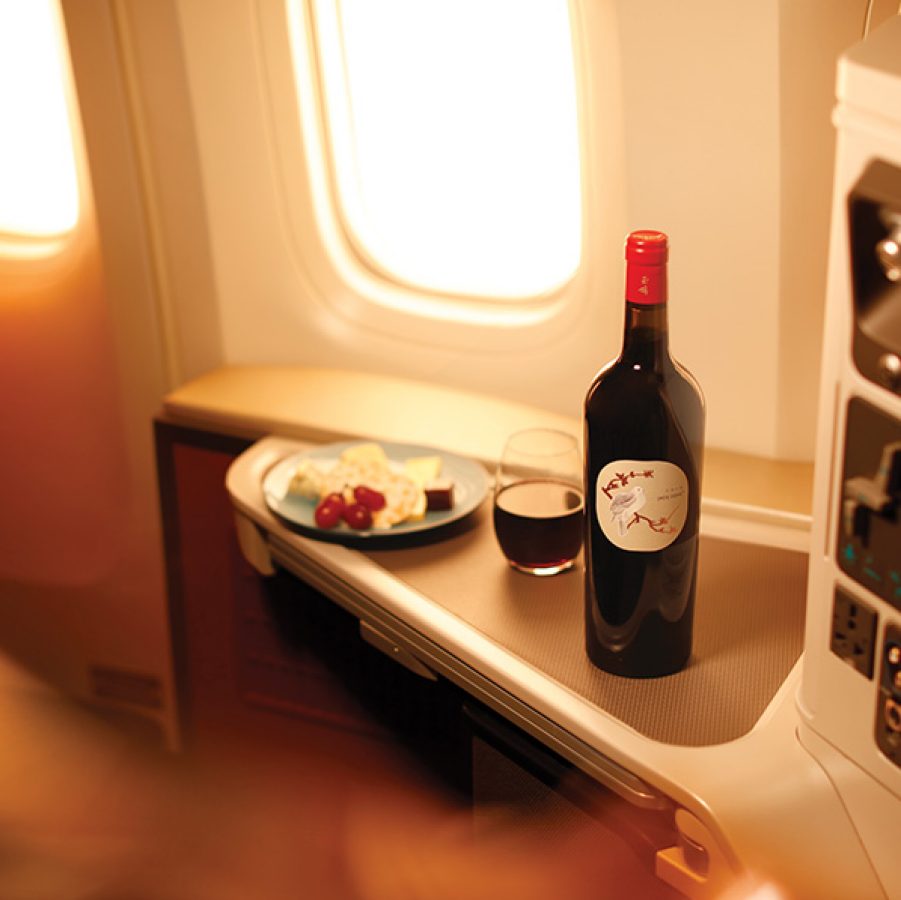 Wine and food for passengers during flights