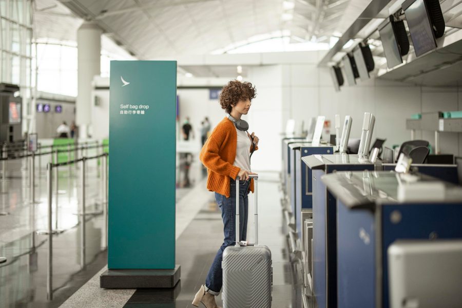 Check in at Hong Kong international airport