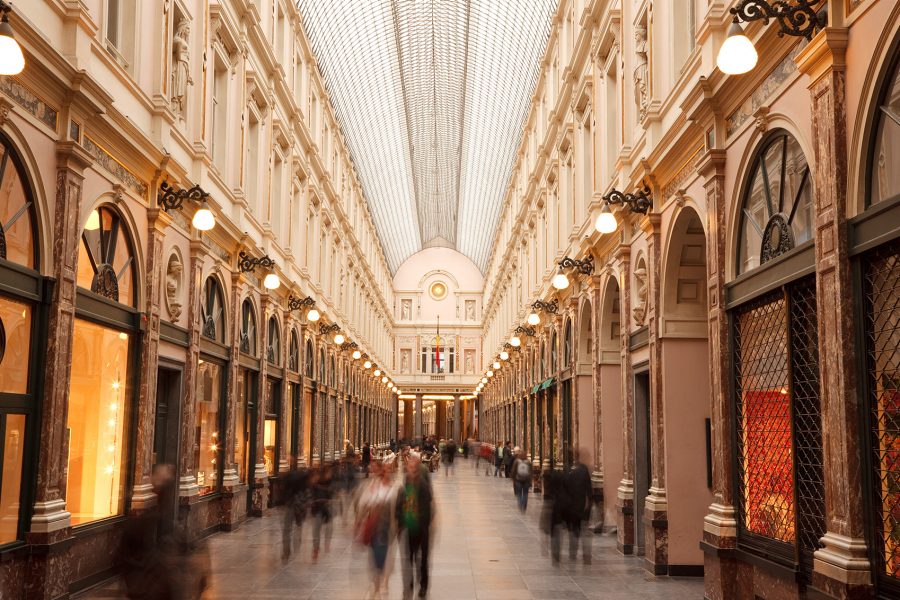 Shopping arcade in Brussels